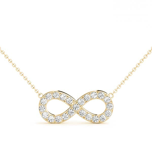 Infinity Pendant with 0.2875ct Diamonds – 18ct Gold (White / Yellow / Rose)