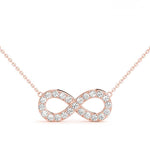 Infinity Pendant with 0.2875ct Diamonds – 18ct Gold (White / Yellow / Rose)