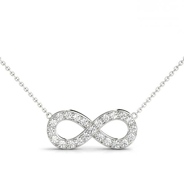 Infinity Pendant with 0.2875ct Diamonds – 18ct Gold (White / Yellow / Rose)