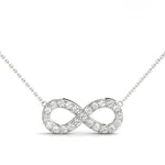 Infinity Pendant with 0.2875ct Diamonds – 18ct Gold (White / Yellow / Rose)