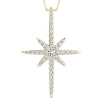 Pavé Starburst Pendant – 0.48ct G SI Natural Diamonds – 18ct Gold (White / Yellow / Rose)
