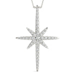 Pavé Starburst Pendant – 0.48ct G SI Natural Diamonds – 18ct Gold (White / Yellow / Rose)