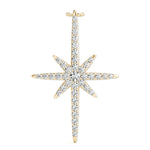 Pavé Starburst Pendant – 0.48ct G SI Natural Diamonds – 18ct Gold (White / Yellow / Rose)