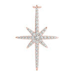 Pavé Starburst Pendant – 0.48ct G SI Natural Diamonds – 18ct Gold (White / Yellow / Rose)