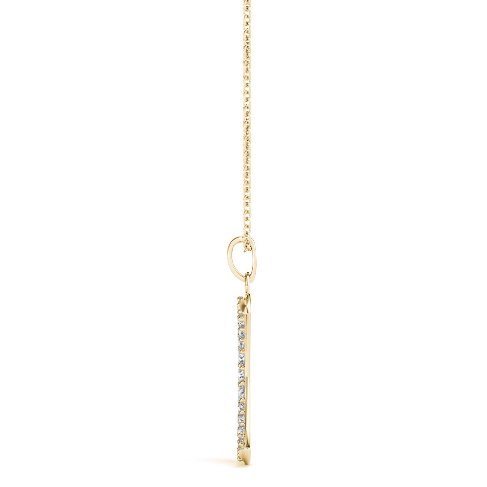 Pavé Moon Pendant – 0.19ct G SI Natural Diamonds – 18ct Gold (White / Yellow / Rose)