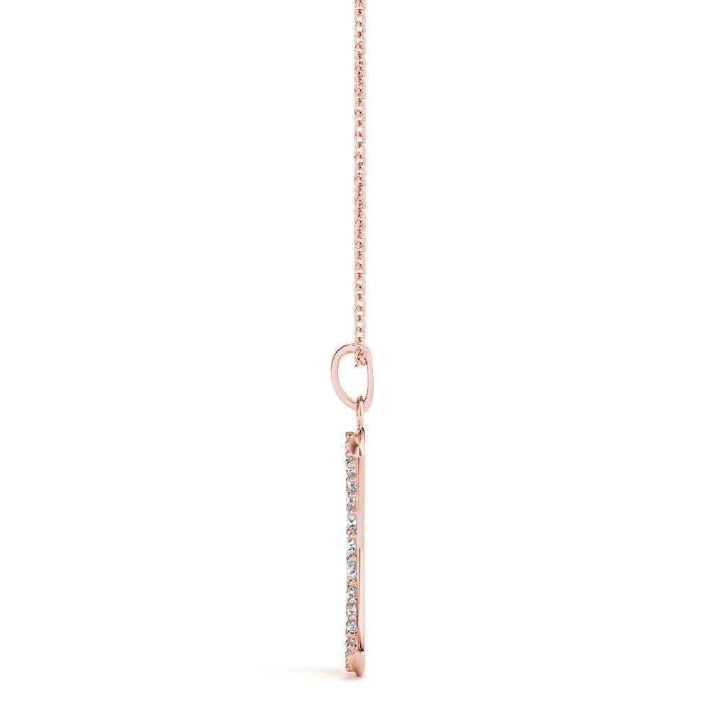 Pavé Moon Pendant – 0.19ct G SI Natural Diamonds – 18ct Gold (White / Yellow / Rose)