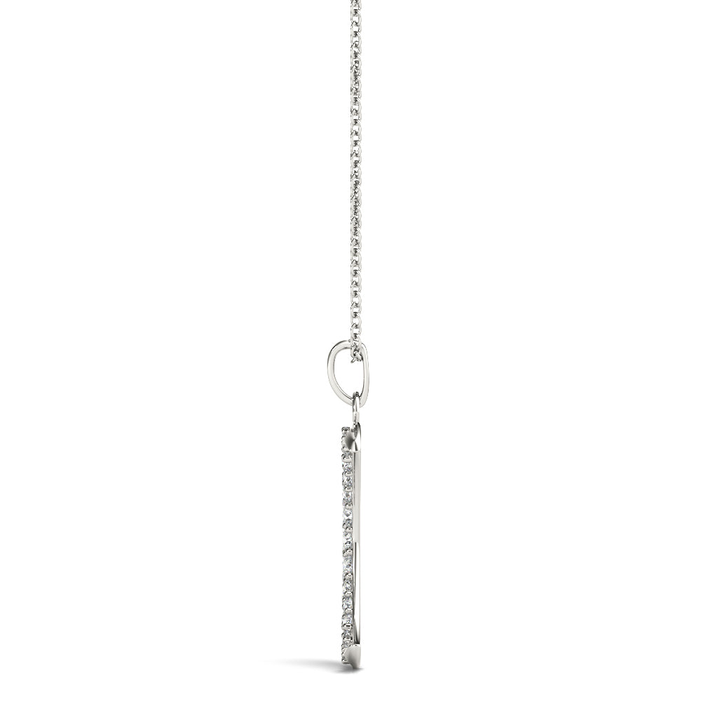 Pavé Moon Pendant – 0.19ct G SI Natural Diamonds – 18ct Gold (White / Yellow / Rose)