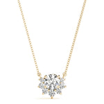Ornate Floral Knot Pendant with 0.475ct Diamond – 18ct Gold