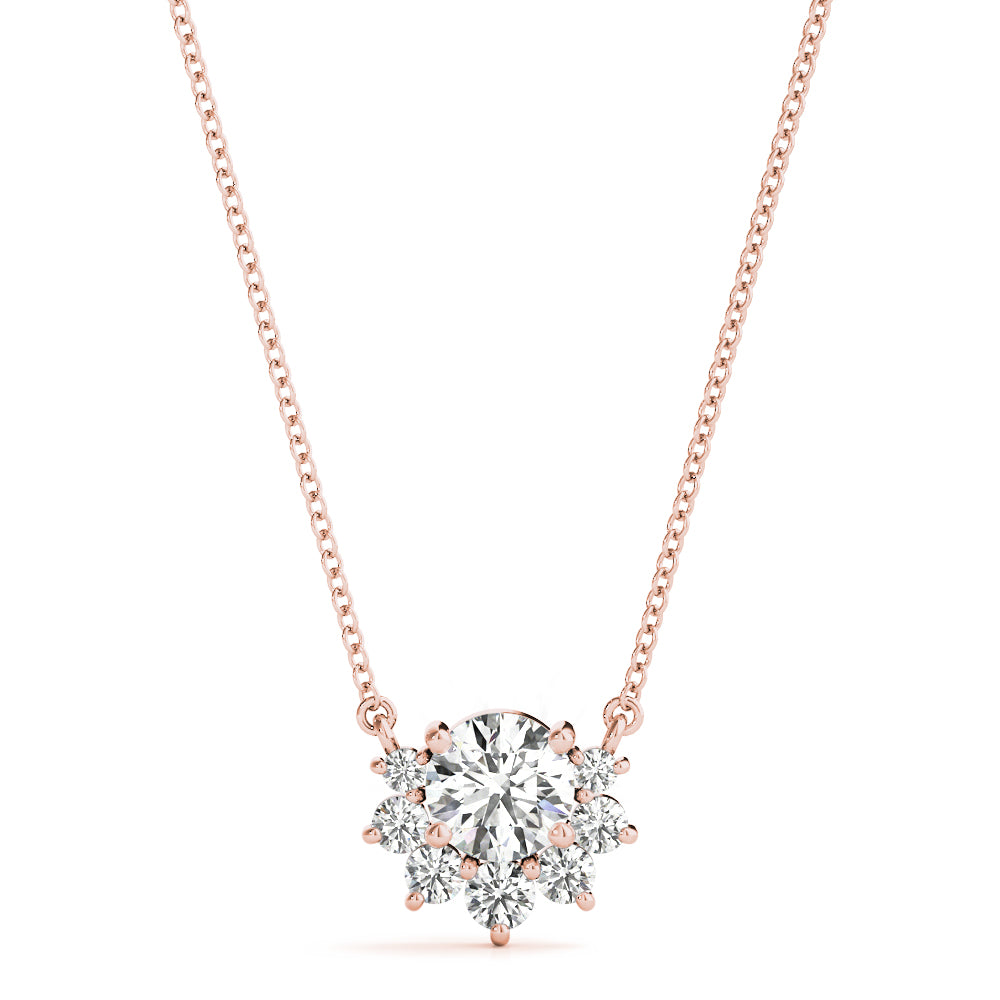 Ornate Floral Knot Pendant with 0.475ct Diamond – 18ct Gold
