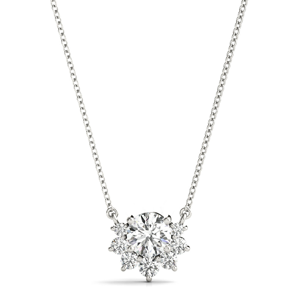 Ornate Floral Knot Pendant with 0.475ct Diamond – 18ct Gold