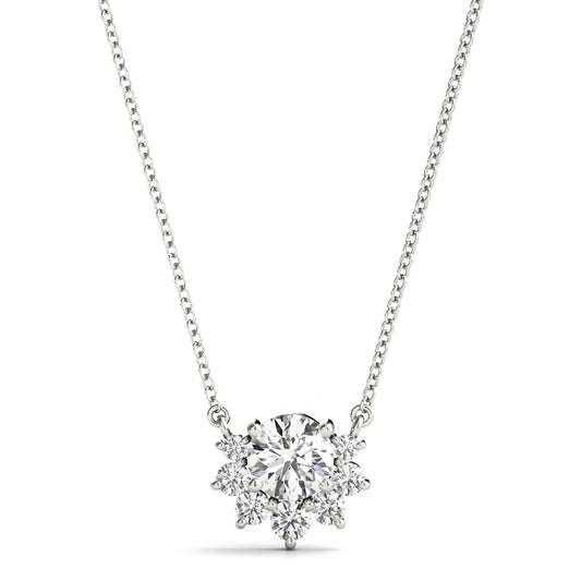 Ornate Floral Knot Pendant with 0.475ct Diamond – 18ct Gold