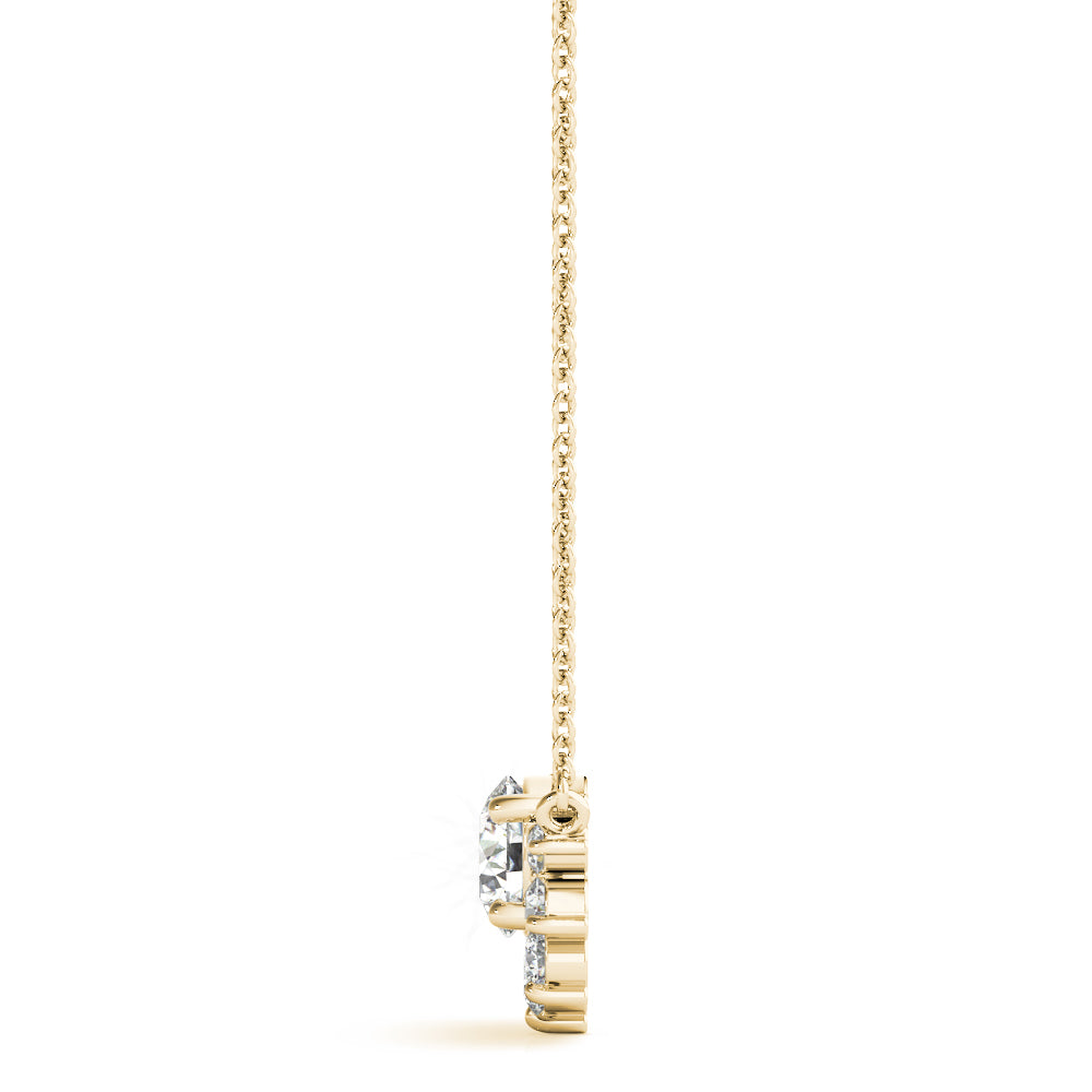 Ornate Floral Knot Pendant with 0.475ct Diamond – 18ct Gold