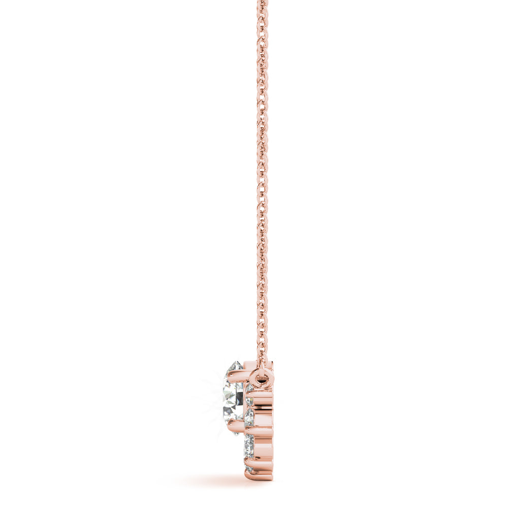 Ornate Floral Knot Pendant with 0.475ct Diamond – 18ct Gold