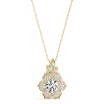 Floral Burst Diamond Pendant – 0.70ct Total Diamonds – 18ct Gold (White / Yellow / Rose)