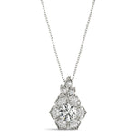 Floral Burst Diamond Pendant – 0.70ct Total Diamonds – 18ct Gold (White / Yellow / Rose)