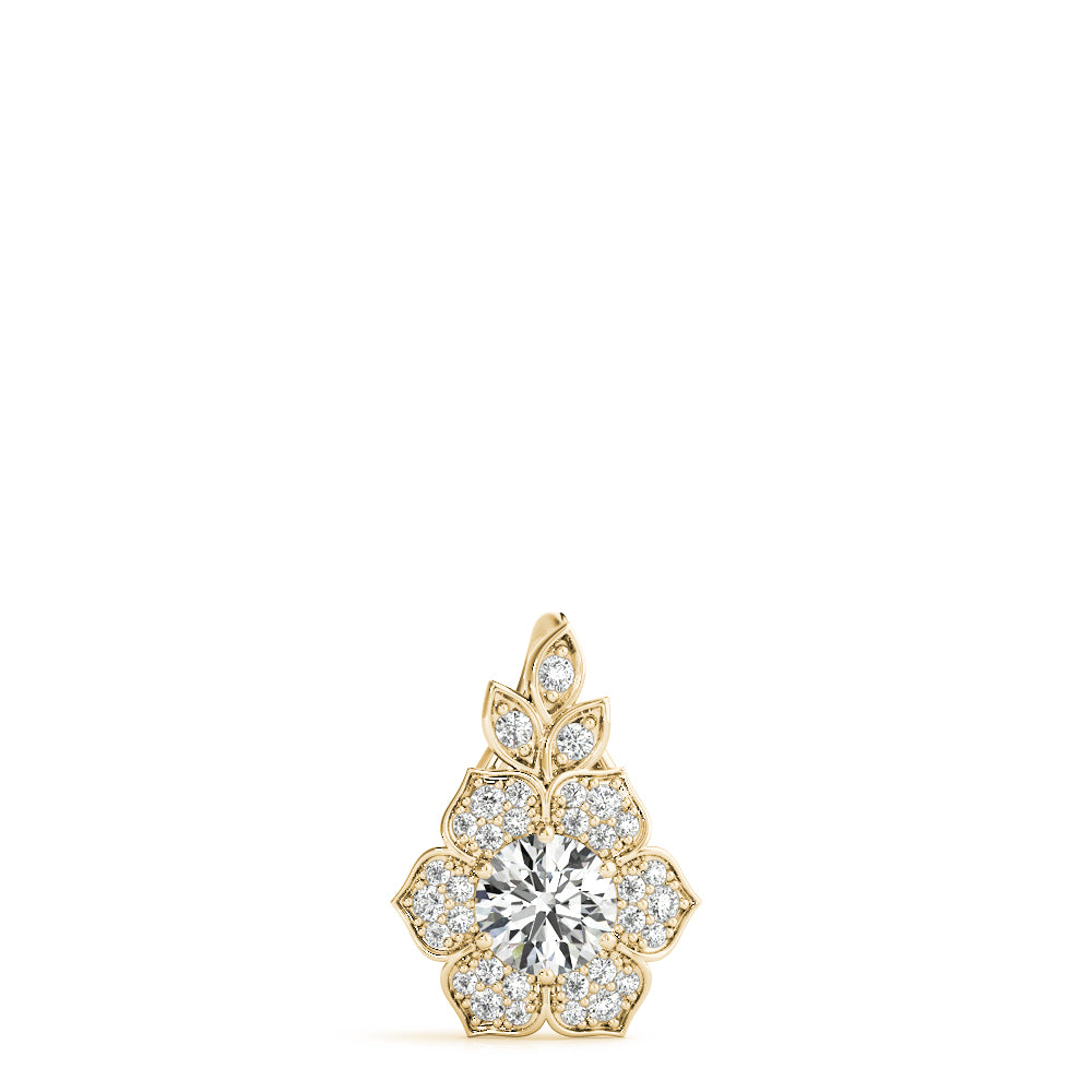 Floral Burst Diamond Pendant – 0.70ct Total Diamonds – 18ct Gold (White / Yellow / Rose)