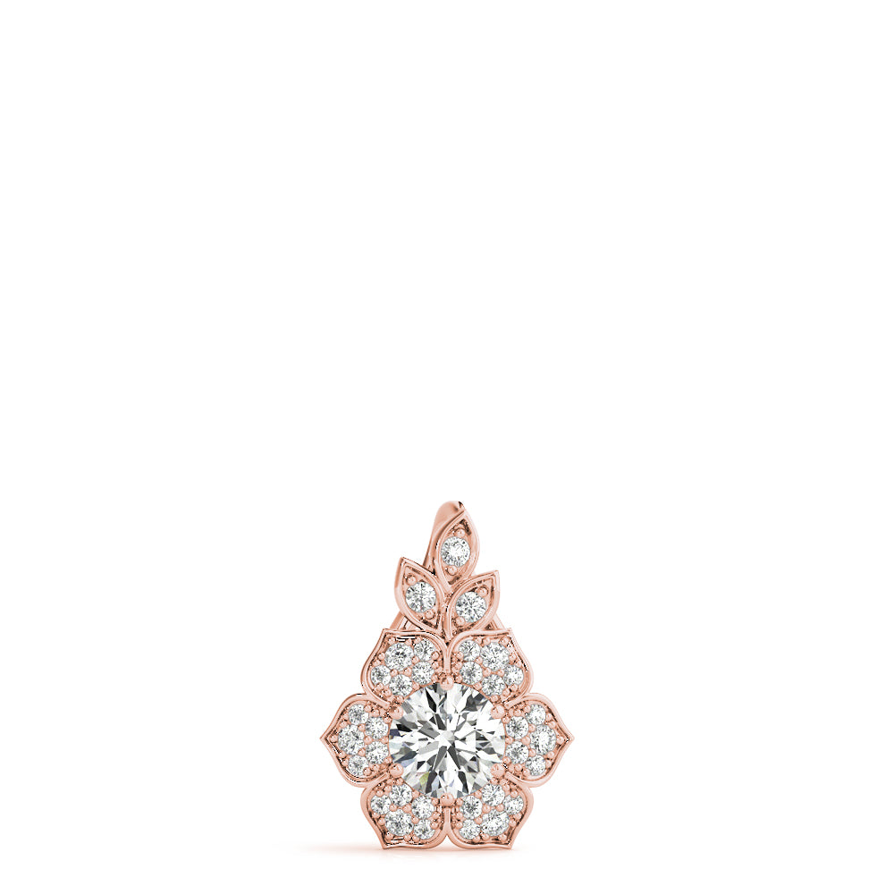 Floral Burst Diamond Pendant – 0.70ct Total Diamonds – 18ct Gold (White / Yellow / Rose)
