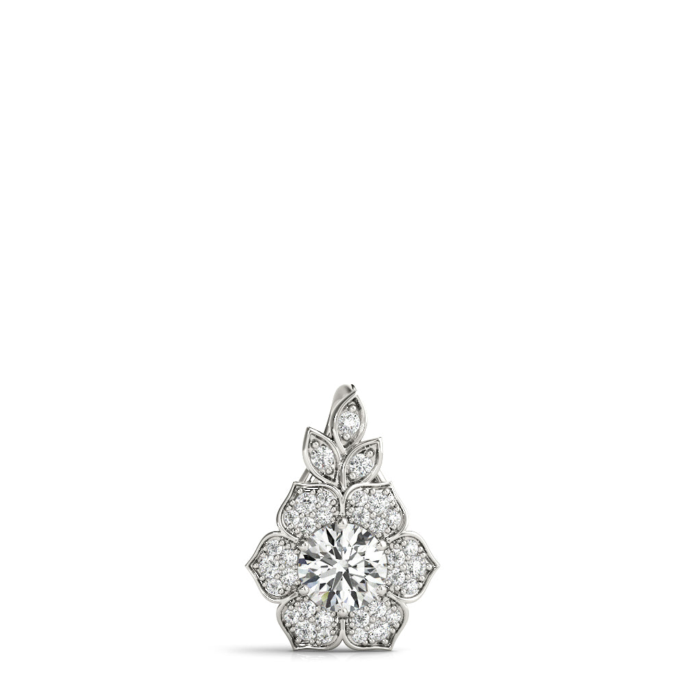 Floral Burst Diamond Pendant – 0.70ct Total Diamonds – 18ct Gold (White / Yellow / Rose)