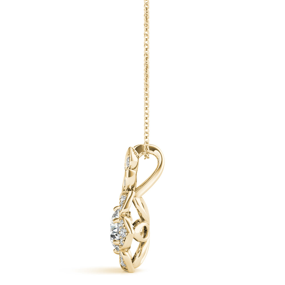 Floral Burst Diamond Pendant – 0.70ct Total Diamonds – 18ct Gold (White / Yellow / Rose)