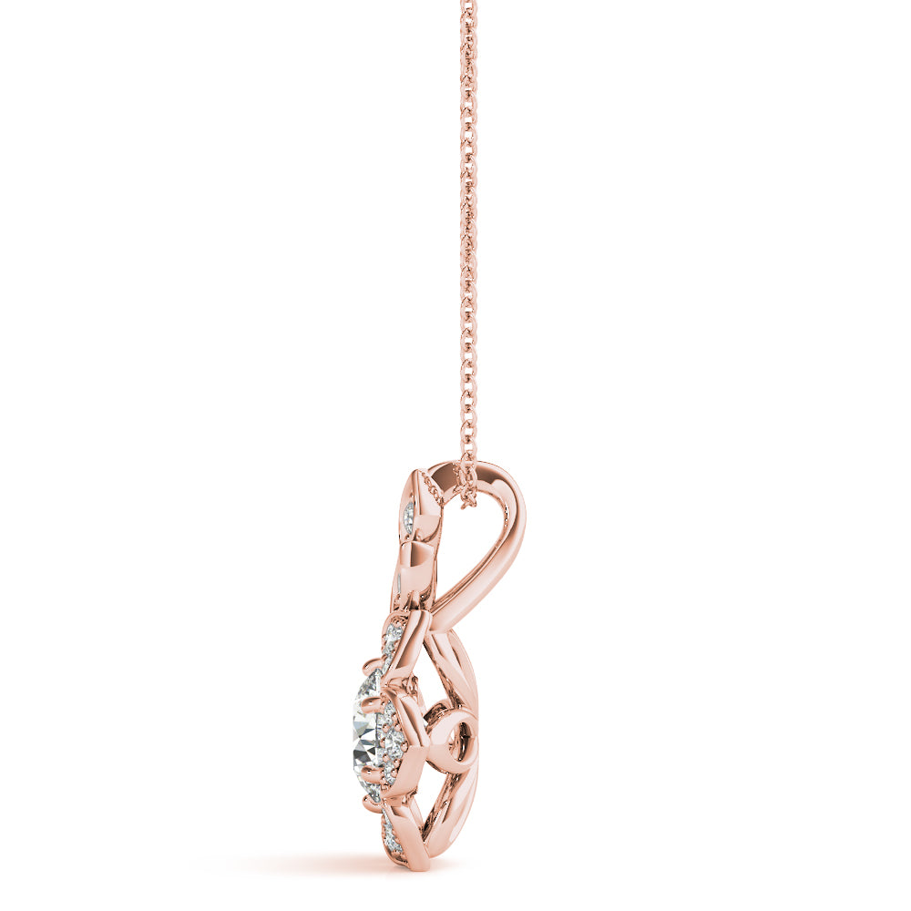 Floral Burst Diamond Pendant – 0.70ct Total Diamonds – 18ct Gold (White / Yellow / Rose)