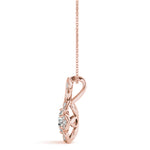 Floral Burst Diamond Pendant – 0.70ct Total Diamonds – 18ct Gold (White / Yellow / Rose)