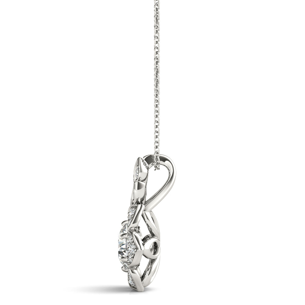Floral Burst Diamond Pendant – 0.70ct Total Diamonds – 18ct Gold (White / Yellow / Rose)