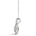 Floral Burst Diamond Pendant – 0.70ct Total Diamonds – 18ct Gold (White / Yellow / Rose)