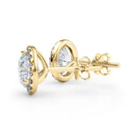 2.12ct Diamond Halo Stud Earrings – 18ct Gold (White / Yellow / Rose)