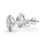 2.12ct Diamond Halo Stud Earrings – 18ct Gold (White / Yellow / Rose)
