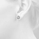 2.12ct Diamond Halo Stud Earrings – 18ct Gold (White / Yellow / Rose)