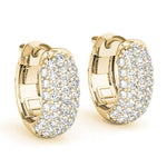 0.83ct Diamond Pavé Hoop Earrings – 18ct Gold (White / Yellow / Rose)
