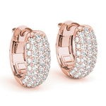 0.83ct Diamond Pavé Hoop Earrings – 18ct Gold (White / Yellow / Rose)