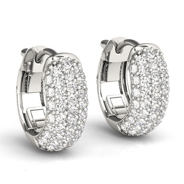 0.83ct Diamond Pavé Hoop Earrings – 18ct Gold (White / Yellow / Rose)