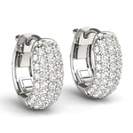 0.83ct Diamond Pavé Hoop Earrings – 18ct Gold (White / Yellow / Rose)
