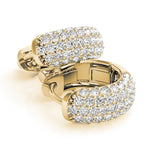 0.83ct Diamond Pavé Hoop Earrings – 18ct Gold (White / Yellow / Rose)