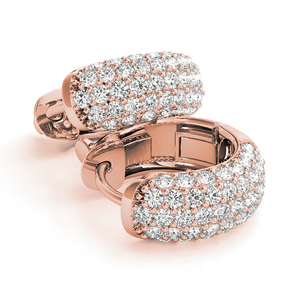 0.83ct Diamond Pavé Hoop Earrings – 18ct Gold (White / Yellow / Rose)