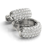 0.83ct Diamond Pavé Hoop Earrings – 18ct Gold (White / Yellow / Rose)