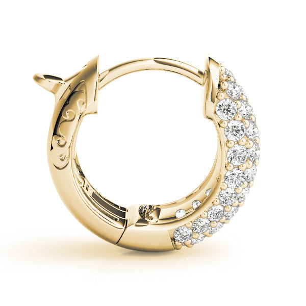 0.83ct Diamond Pavé Hoop Earrings – 18ct Gold (White / Yellow / Rose)