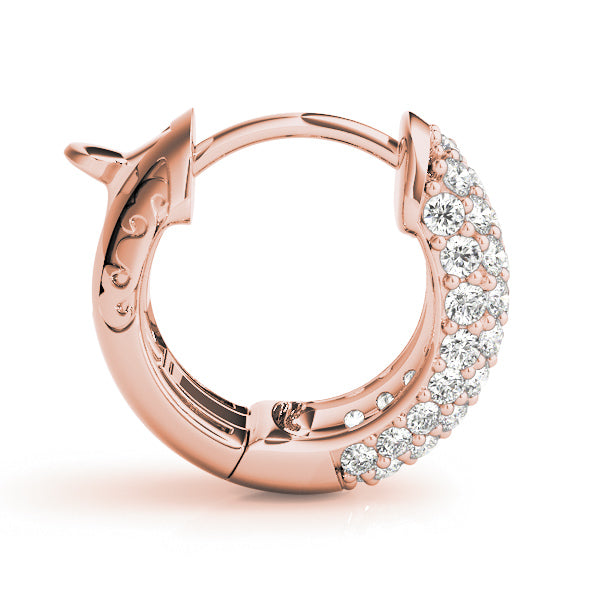 0.83ct Diamond Pavé Hoop Earrings – 18ct Gold (White / Yellow / Rose)