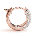 0.83ct Diamond Pavé Hoop Earrings – 18ct Gold (White / Yellow / Rose)