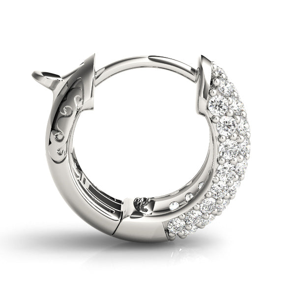 0.83ct Diamond Pavé Hoop Earrings – 18ct Gold (White / Yellow / Rose)