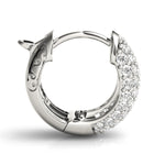 0.83ct Diamond Pavé Hoop Earrings – 18ct Gold (White / Yellow / Rose)