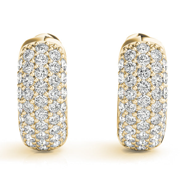 0.83ct Diamond Pavé Hoop Earrings – 18ct Gold (White / Yellow / Rose)