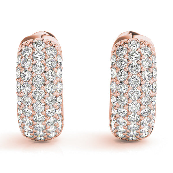 0.83ct Diamond Pavé Hoop Earrings – 18ct Gold (White / Yellow / Rose)