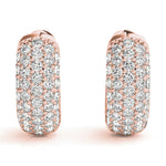 0.83ct Diamond Pavé Hoop Earrings – 18ct Gold (White / Yellow / Rose)