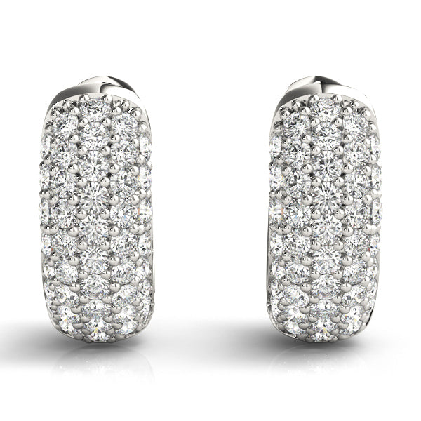 0.83ct Diamond Pavé Hoop Earrings – 18ct Gold (White / Yellow / Rose)