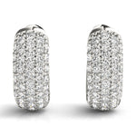 0.83ct Diamond Pavé Hoop Earrings – 18ct Gold (White / Yellow / Rose)