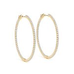 0.40ct Diamond Claw Set Hoop Earrings – 18ct Gold (White / Yellow / Rose)