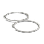 0.40ct Diamond Claw Set Hoop Earrings – 18ct Gold (White / Yellow / Rose)