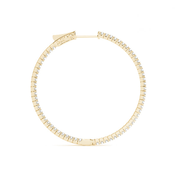 0.40ct Diamond Claw Set Hoop Earrings – 18ct Gold (White / Yellow / Rose)
